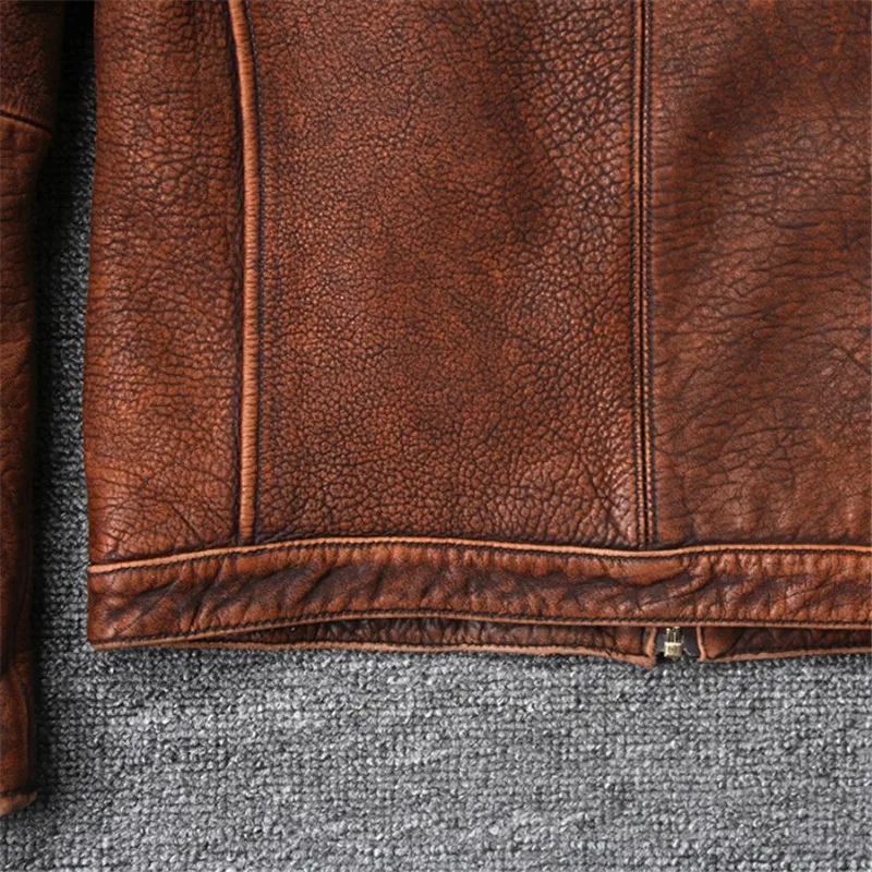 Байкерская куртка, модное пальто из натуральной коровьей кожи для мужчин, весенне-осенние куртки из натуральной кожи, короткая тонкая мотоциклетная винтажная верхняя одежда