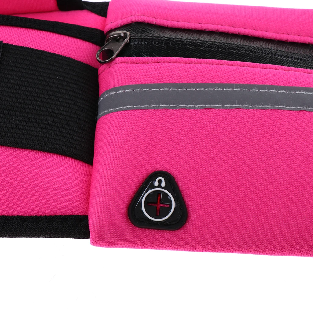 Reflect Running Belt Jogging Cycling Waist Pouch Bag W/ Water Bottle Holder Running Bags for Outdoor Sports