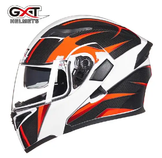 1 GXT мотоциклетный шлем флип-ап шлем для мотокросса Capacete da Motocicleta мотошлем шлем Doublel объектив гоночный шлем для верховой езды - Цвет: 1