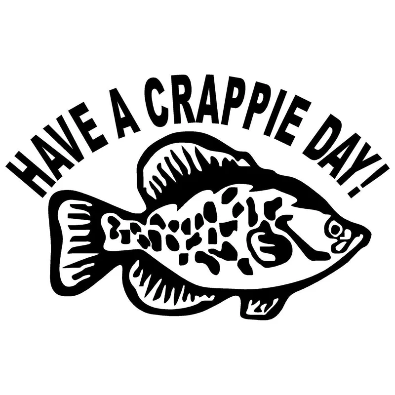 Have A Crappie Day модные наклейки с дизайном рыбы виниловые | Дом и сад
