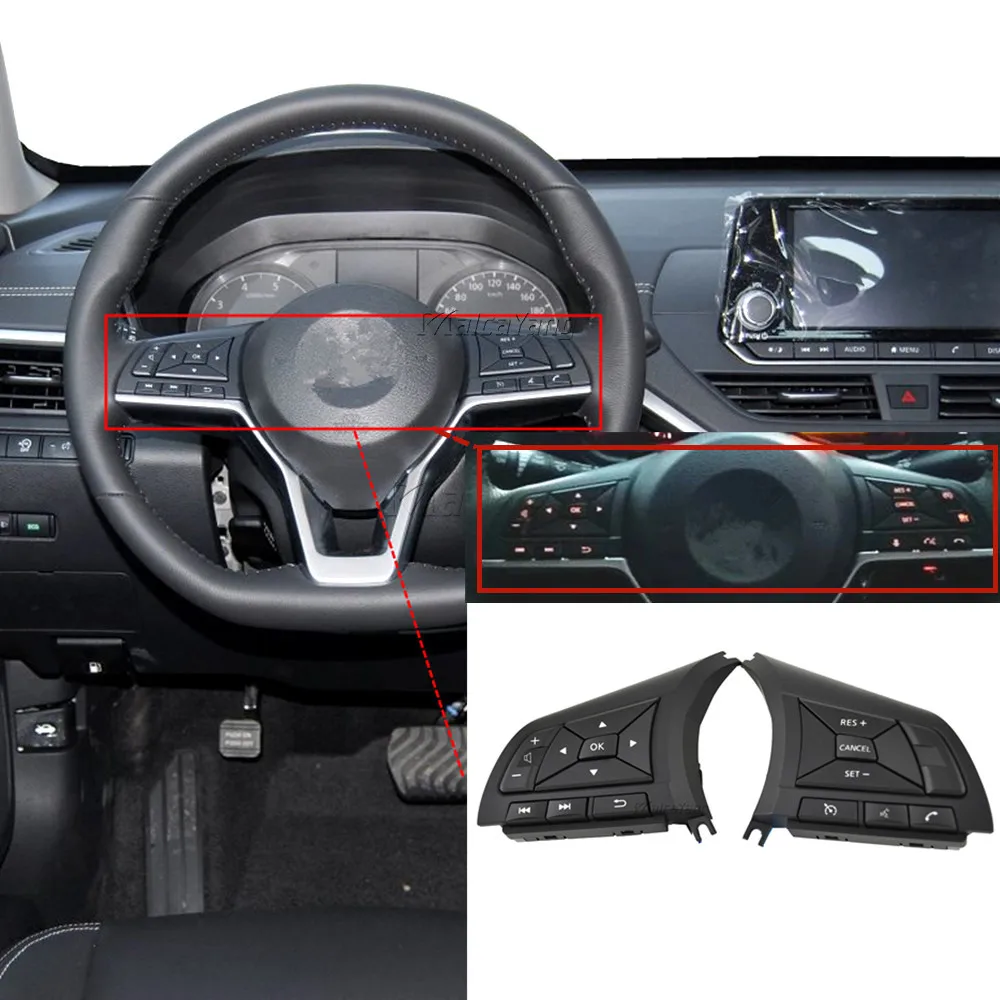 Steering Wheel Button Switch Bluetooth Phone Cruise Control Volume For