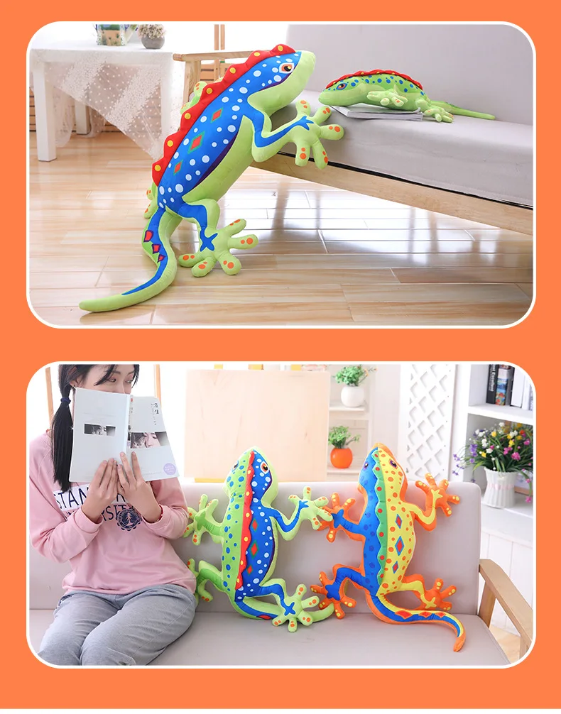 3D Gecko плюшевые игрушки мягкие заполненные плюшевые животные Хамелеон ящерица кукла подушка ребенок мальчик девочка подарок WJ302
