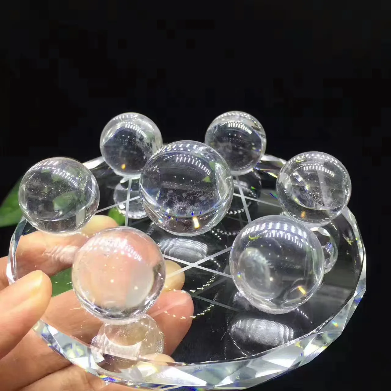 

7 new 100% natural white crystal seven star town healing crystal