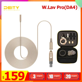 

Deity W.Lav Pro(DA4) professional lavalier microphone 4mm in Diamete IP57 Waterproof 1.8m cable length Omni-directional mic