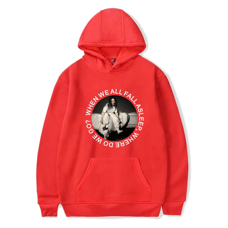 Женская одежда для девочек Billie Eilish, костюм, белая толстовка с капюшоном, толстовка, свободные толстовки с капюшоном, Осенние K-pops Harajuku, сексуальные топы в стиле хип-хоп - Цвет: Style 8