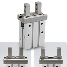 MHZ2-10D/16D/20D/25D/32D/40D robotic gripper Pneumatic finger cylinder angular style double acting air gripper standard mhc2 20s m5bspt bore 20mm sns pnumatic finger air claw cylinder smc type normally open single acting angular style air gripper