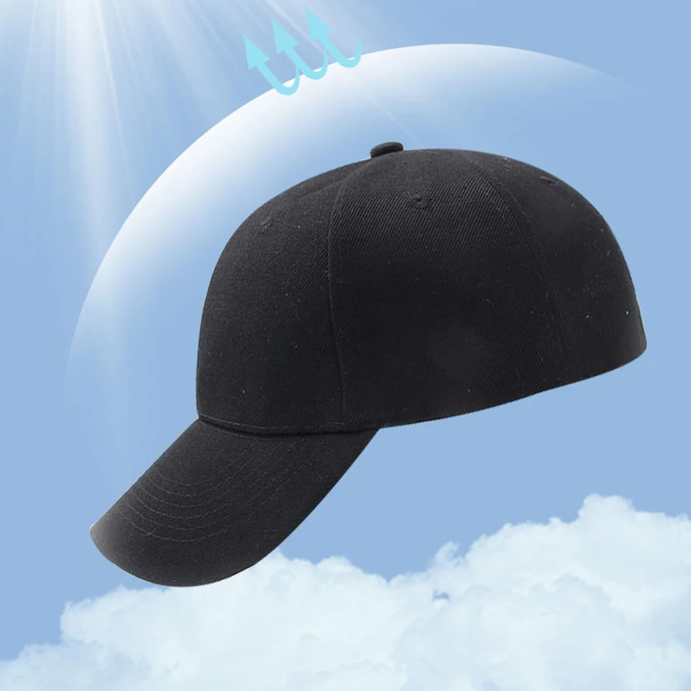 

Hip-hop Peaked Cap Sun Trucker Men Women Visor Hat Covering Face Breathable Solid Color Casual All-match Classic Baseball Cap