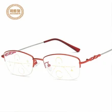 Сверхлегкие элегантные прогрессивные многофокусные очки для чтения, умные очки для чтения с зумом, Женская Близорукость, анти-синие очки для прогулок и вождения