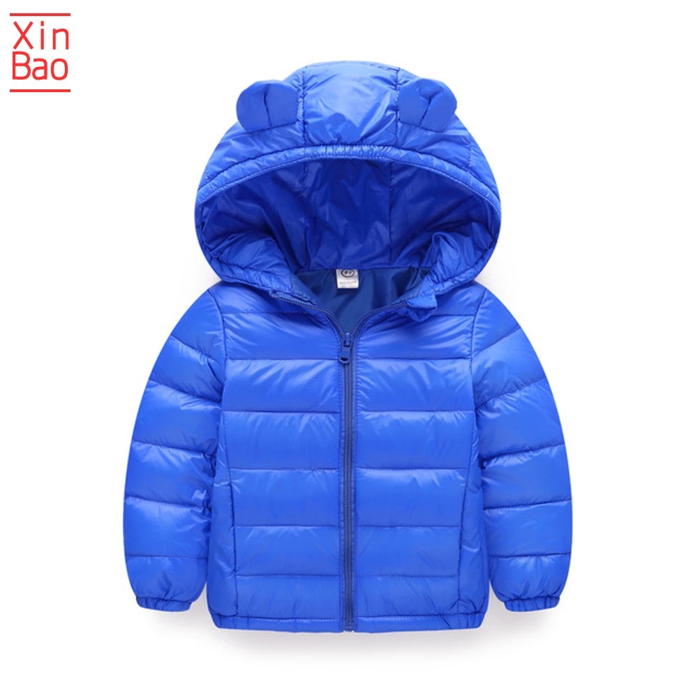 XINBAO, детская верхняя одежда, детские куртки, куртка для мальчиков и девочек, осеннее пальто теплое пальто с капюшоном, парка детская зимняя куртка с хлопковой подкладкой парка 1 от 3 до 6 лет - Цвет: blue