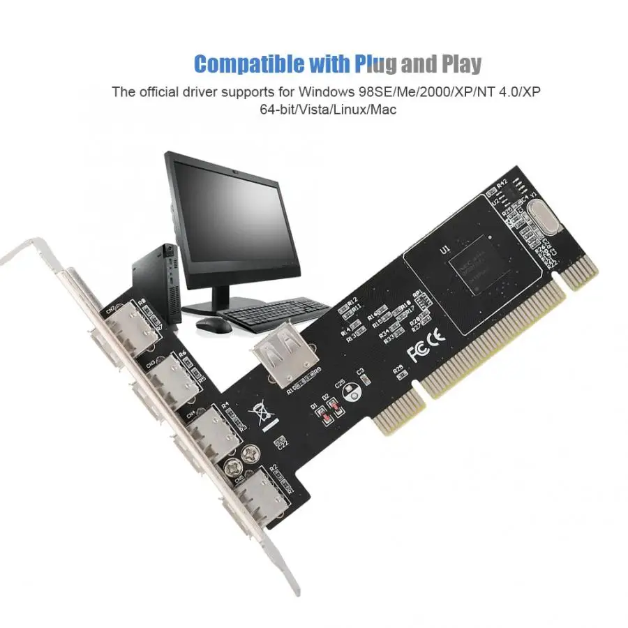 480 МБ/с. PCI до 4+ 1 взаимный обмен данными между компьютером и периферийными устройствами переходная карта расширения карты для MS для Windows 98SE/2000/XP