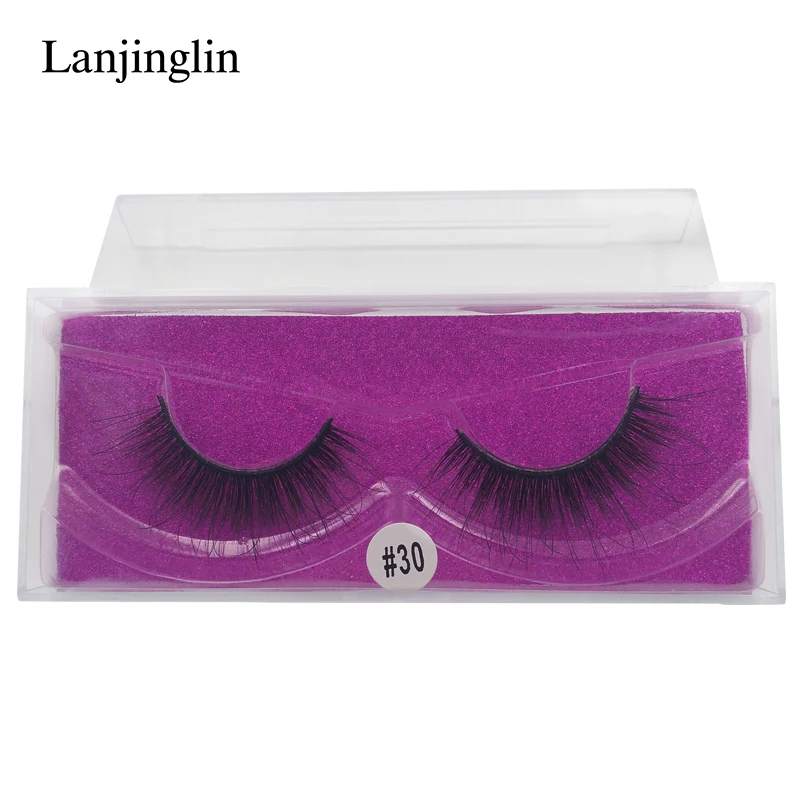 

1 pair false eyelashes long cross fake eyelash extension 3d mink lashes natural makeup soft wimpers maquillaje profesional #30P
