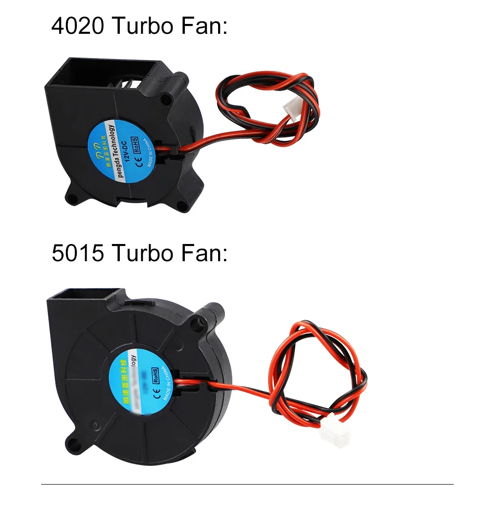 Anet 5015 24V Turbo Blower Fan For 3D Printer Accessories 7500 RPM Ultra-Quiet 