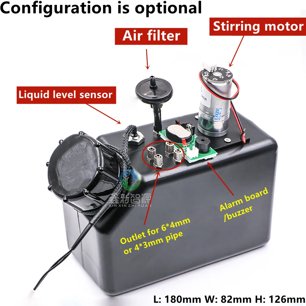 UV Printer Black Ink Cartridge With Stirring Motor For Inkjet Printer Tank With Level Sensor 1.5 L CISS Ink Tank Float Inductor