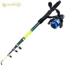 Sougayilang 1.7m Mini Ice Fishing Rod Combo Super Hard Fishing Rod River and Lakes Fishing Equipment Ice Fishing Tackle