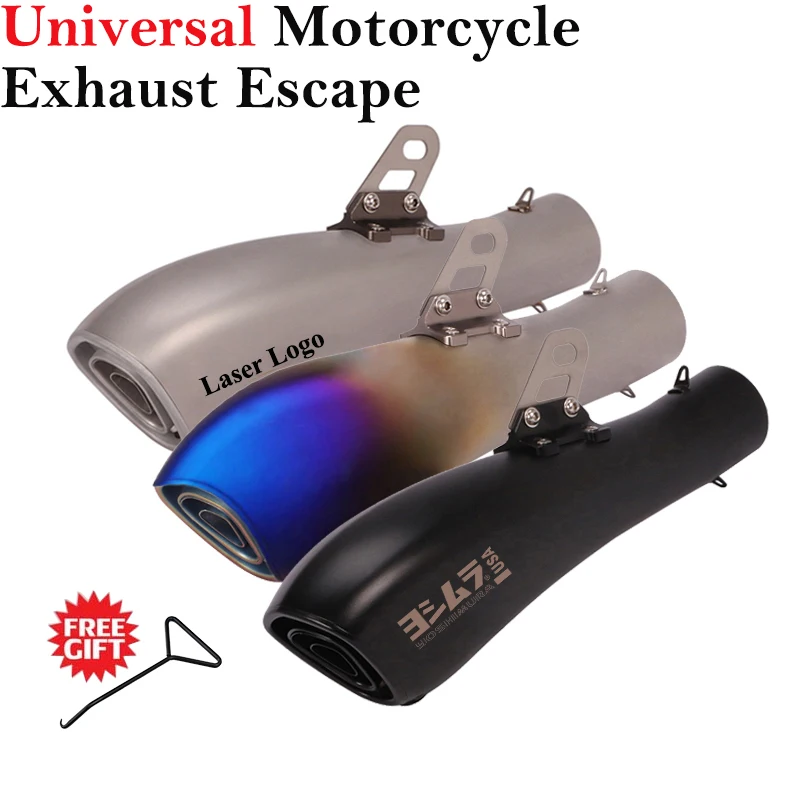 

Universal 60mm Modified Motorcycle Exhaust Pipe GP DB Killer Escape Muffler Slip On For YZF R1 R3 R6 CBR500 Z800 XJ6 Mt07 CB400