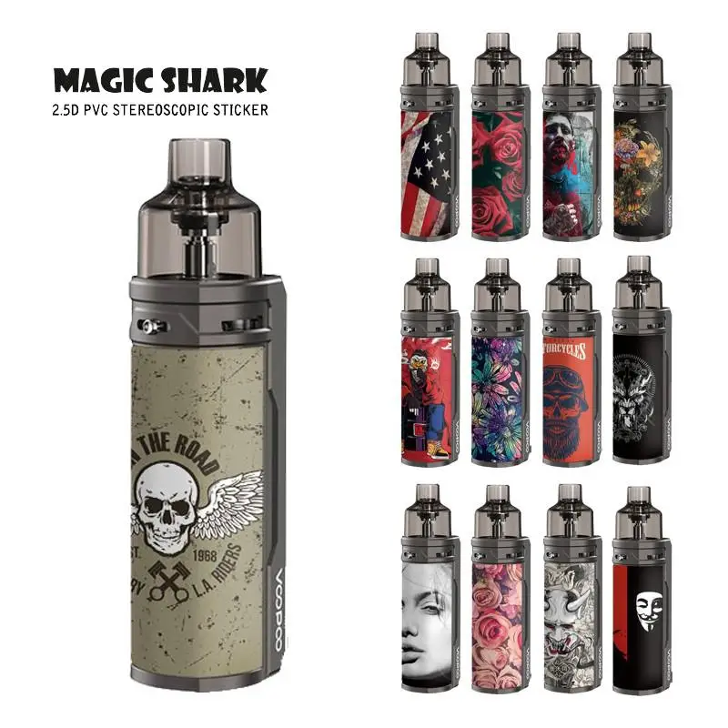 Original 3M PVC Devil USA Flag Flower Stereo Cover Case Sticker Skin Tape Film for Voopoo DRAG S | Мобильные телефоны и