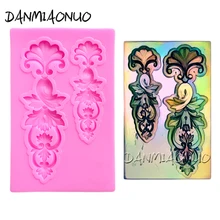 DANMIAONUO A1054020 Lace Pattern Cake Silicone Chocolate Snap Bar Silicon Mold Fondant Moulds Foremki Silikonowe Do Pieczenia