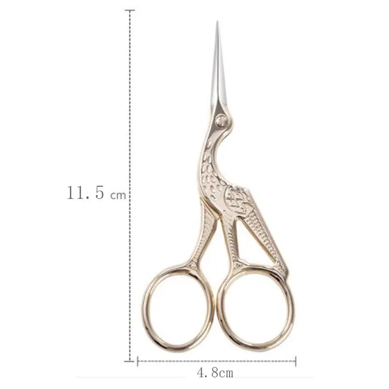 6Colors Baroque Vintage Stainless Steel Scissors Nail Foil Sticker Cutter CrossStitch  Scissors 7.8*15cm Scissors Manicure Tool*4