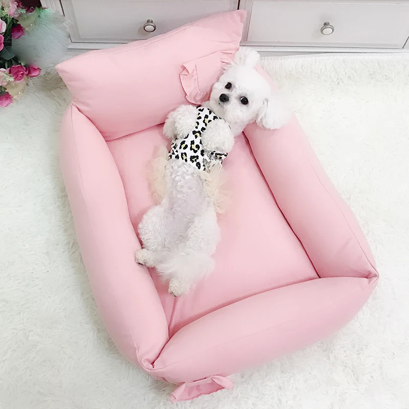 Съемная большая домашняя собака кровать диван утолщенная теплая собака кровати для больших собак Маленький Средний Щенок животных постельные принадлежности