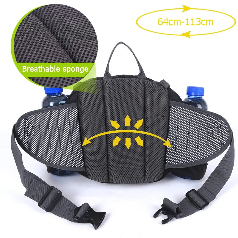 Light Running Waist Bags Breathable Cycling Waist Pack Outdoor Sport Accessories Bottle Holder for Riding Travel Shoulder  X350D