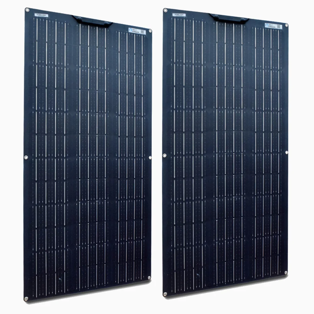 2 pcs solar panel BOGUANG солнечная панель 200 Вт 12 В 24 в 100 Вт 2 шт Гибкая фотоэлектрическая система CE 20A кабель контроллера Китай - Цвет: 2 pcs solar panel