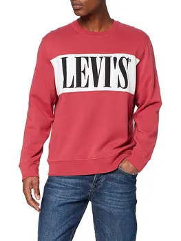 

Levi's Colorblock Crew sweatshirt, Red (Logo Colorblcok Earth Red/White/Black 0003), X-Large men