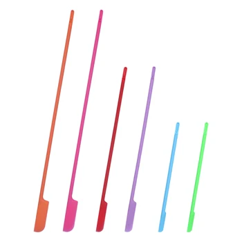 

6pcs Multifunctional Cooking 3 Sizes Jar Makeup Brush Silicone Spatula Easy Clean Kitchen Tool Last Drop Scraper Home Cans