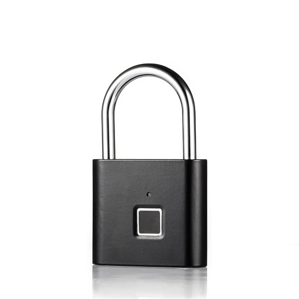 Fingerprint Lock Smart Padlock Quick Unlock Thumbprint Door Padlocks Portable Anti-Theft USB Zinc alloy Rechargeable Door Lock