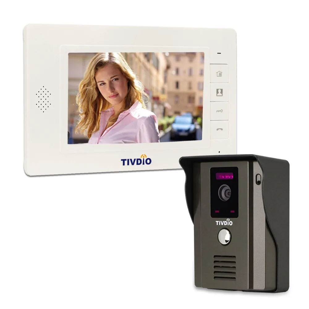 

7" Color Video Door Phone Doorbell Intercom Kit IR Night Vision Camera Monitor for Home Security F4338B1 Fshow