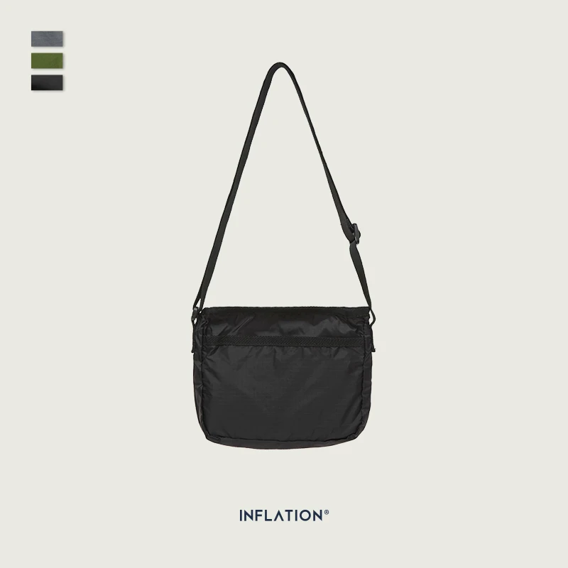 Инфляционная модная маленькая квадратная сумка через плечо на молнии сумки на плечо для мужчин шнурок унисекс поясная забавная сумка на пояс 242AI2019 - Цвет: black