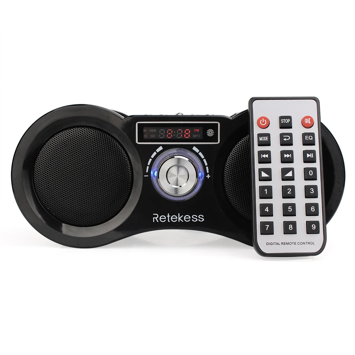 Retekess V-113 FM portable Radio Stereo Digital Radio Receiver Speaker USB Disk TF Card MP3 Music Player Remote Control