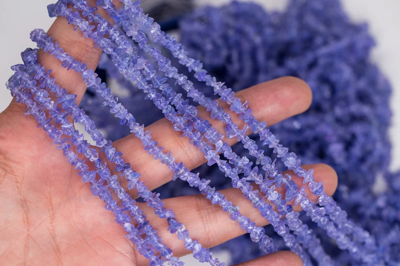 

loose beads AA Tanzanite barqoue blue 2-5mm 90cm nature FPPJ wholesale DIY for making jewerey