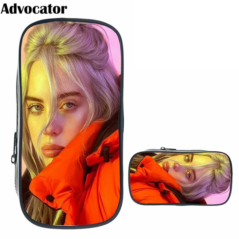 ADVOCATOR Горячая Billie Eilish узорчатый карандаш коробка для детей мальчиков девочек большой емкости макияж мешок косметичка для макияжа случае