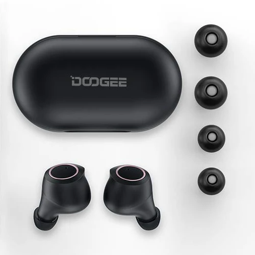 Black Doogee Dopods Beat наушники Bluetooth 5,0 TWS CVC 8,0 наушники с Qual comm QCC3020 APTX 24H время воспроизведения голосовой помощник IPX5 - Цвет: Black