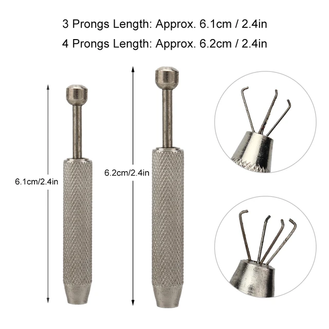 Prong Holder Professional Diamond Holder Pick-Up Tool Stainless Steel 4  Prongs Diamond Claw Tweezers Beads Prong Tweezer - AliExpress