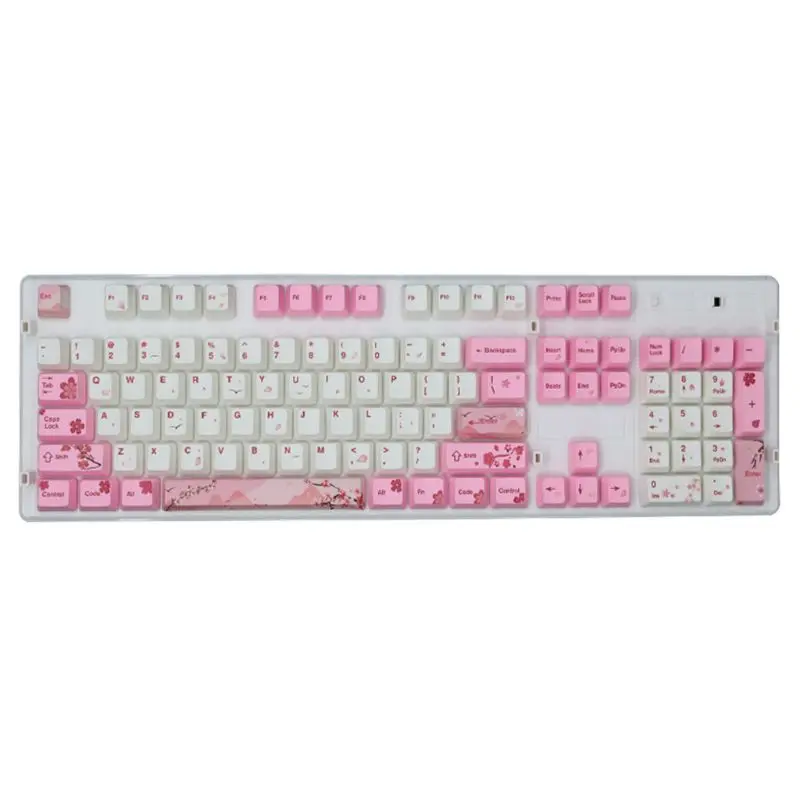 

1 Set Replaceable PBT 104 Pcs KeyCaps OEM Height Colorful Matching Key Cap