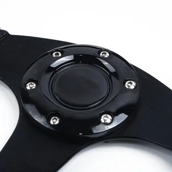 

Car Steering Wheel Black 14 inch 1PCS Racing modified Stitching Leather 350mm