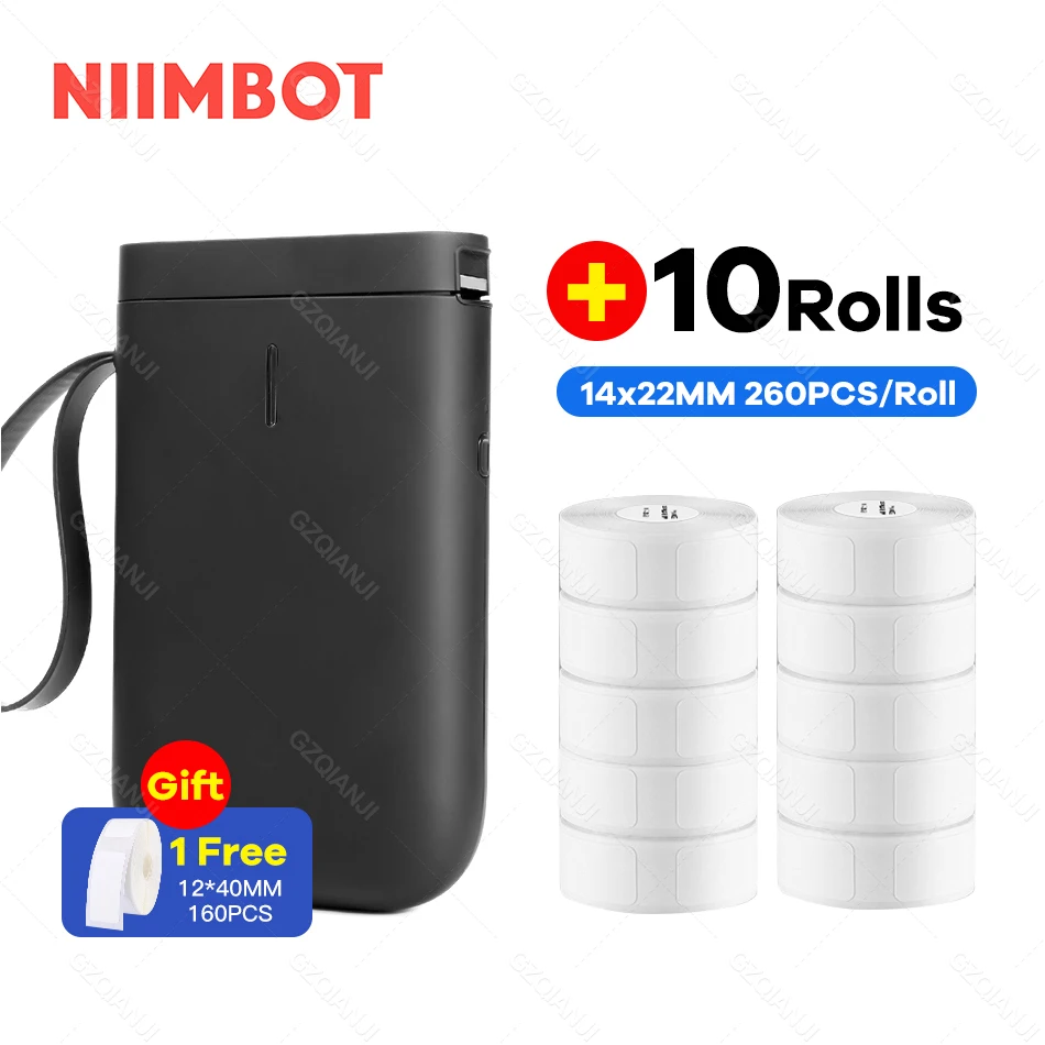 Niimbot D11 Label Printer Mini Wireless Sticker Printing Label Maker with 5 10 Roll White Paper Official Phone Price Tag Printer mini photo printer canon Printers