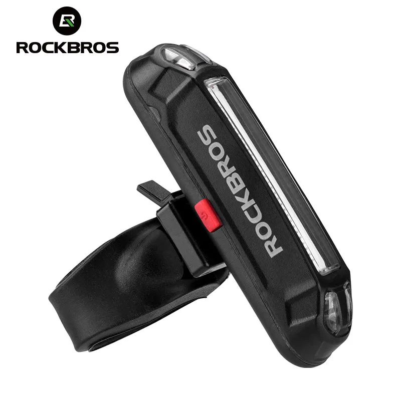 ROCKBROS велосипедный задний светильник, велосипедный USB Перезаряжаемый Подседельный штырь, вилка, светильник MTB Rode Bicycle, супер яркий светодиодный красный задний светильник, светильник-вспышка