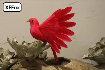 

new real life red bird model foam&feather simulation wings bird gift about 16cm xf2555