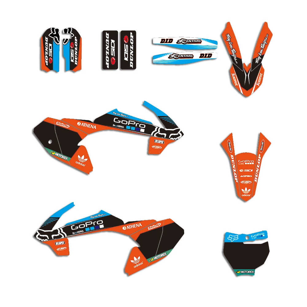 

Dirt Bike Stickers Kit For KTM SX65 SX 65 2016 2017 2018 2019 2020 Motorcycle Accessories Team Fairing Suspension Fender Decals