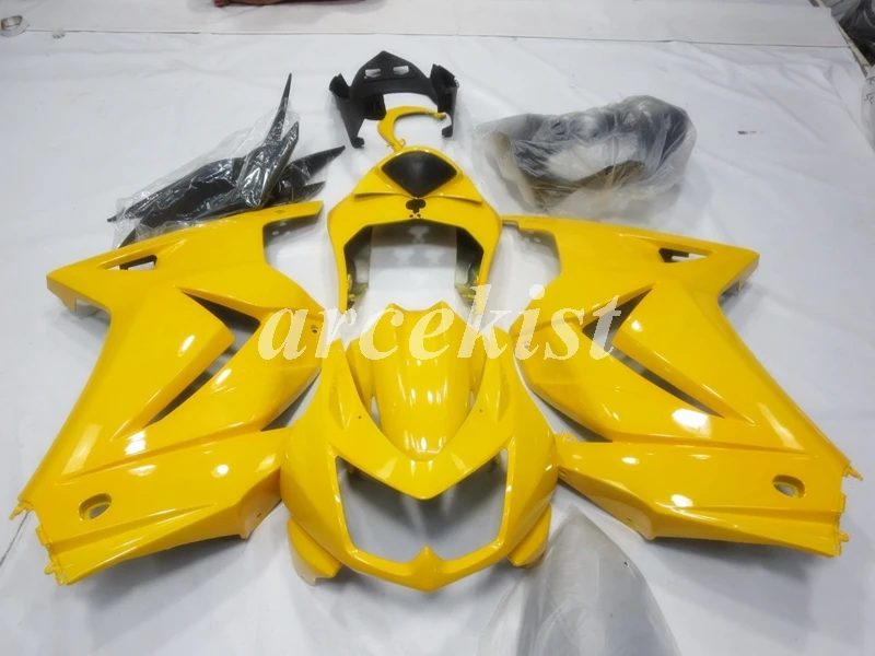 4 подарки ABS Обтекатели комплект подходит для Kawasaki Ninja 250 EX250 ZXR250 2008- 08 09 10 11 12 13 14 Кузов Набор на заказ желтый