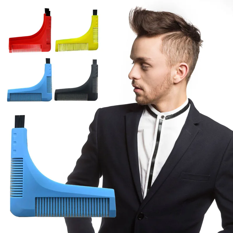 

Beard Finishing Comb Transparent Appearance Moustache Moulding Comb Combing Knotted Beards Moulding Ruler Moustache Comb