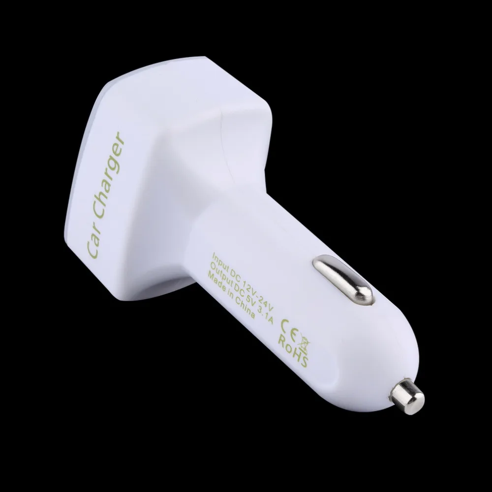 Новые автомобили высокого качества 4 в 1 3.1A Dual USB Автомобильное зарядное устройство цифровой дисплей Амперметр Вольтметр термометр Автомобиль Стайлинг
