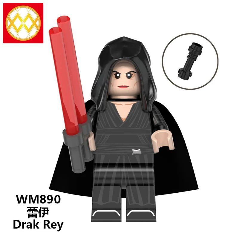 50 шт. Rey Finn Lando Palpatine Baby Yoda Dark Rey Kylo Mandalorian Clone Trooper модель строительные блоки игрушки для детей WM6081