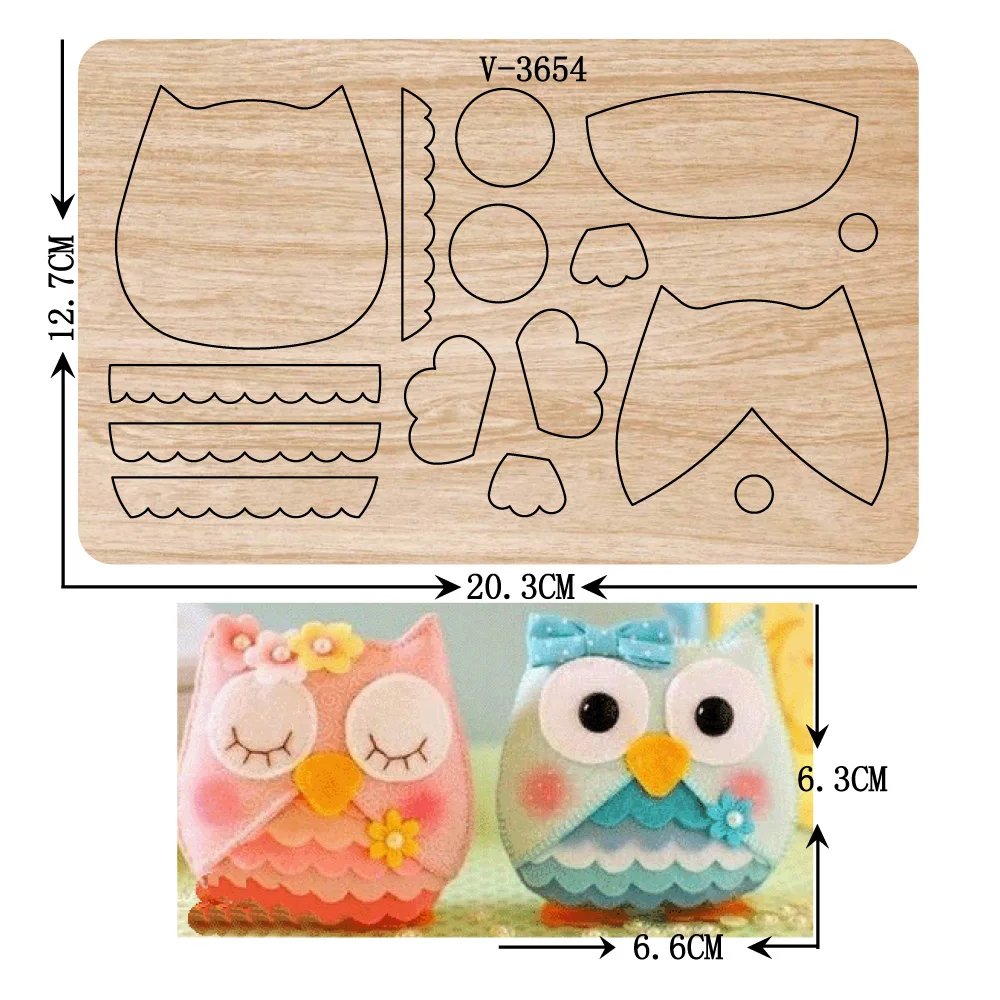 

New owl wooden dies cutting dies for scrapbooking Multiple sizes V-3654