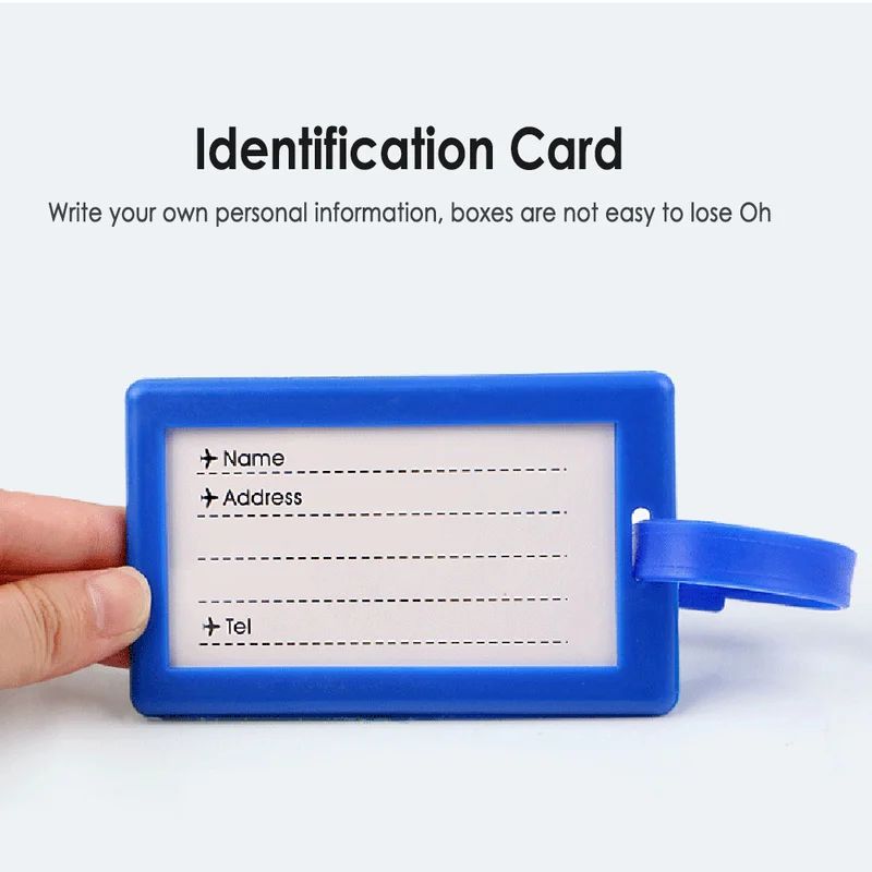 Милый кавайный мультяшный бирка для чемодана идентификационный адрес держатель