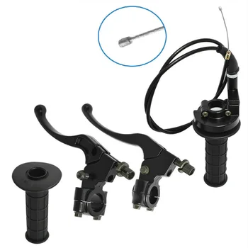 

7/8in Handlebar Grip Kit Throttle Clutch Lever For Honda Baja For Doodlebug