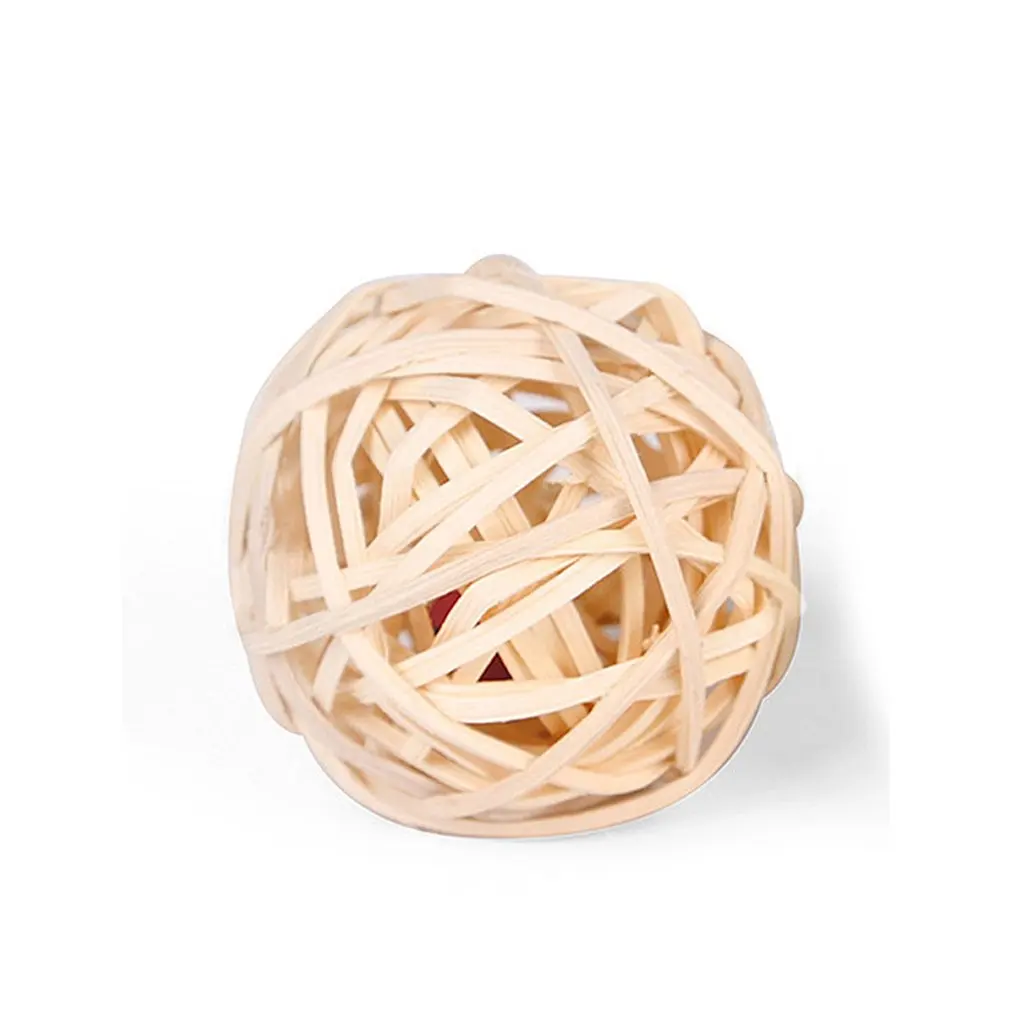 Cat Snacks Wood Scorpio Grinding Teeth Fun Funny Cat Stick Built-in Bells Rattan Ball Toys