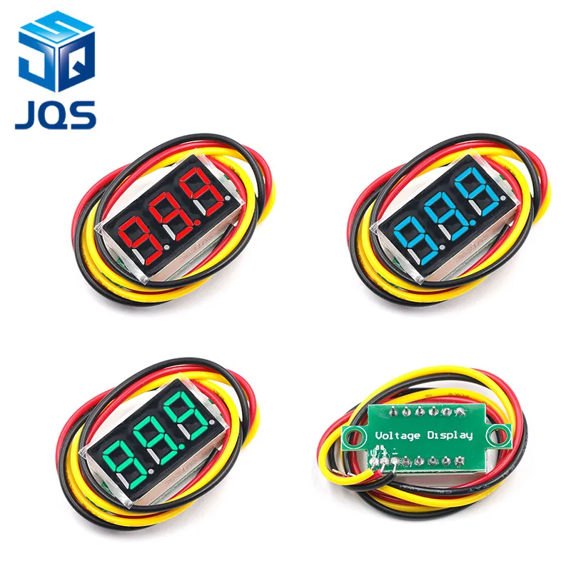 0 36 дюймов &quotЦифровой вольтметр Красный Зеленый Синий DC 0V 100V три линии 3 цифры